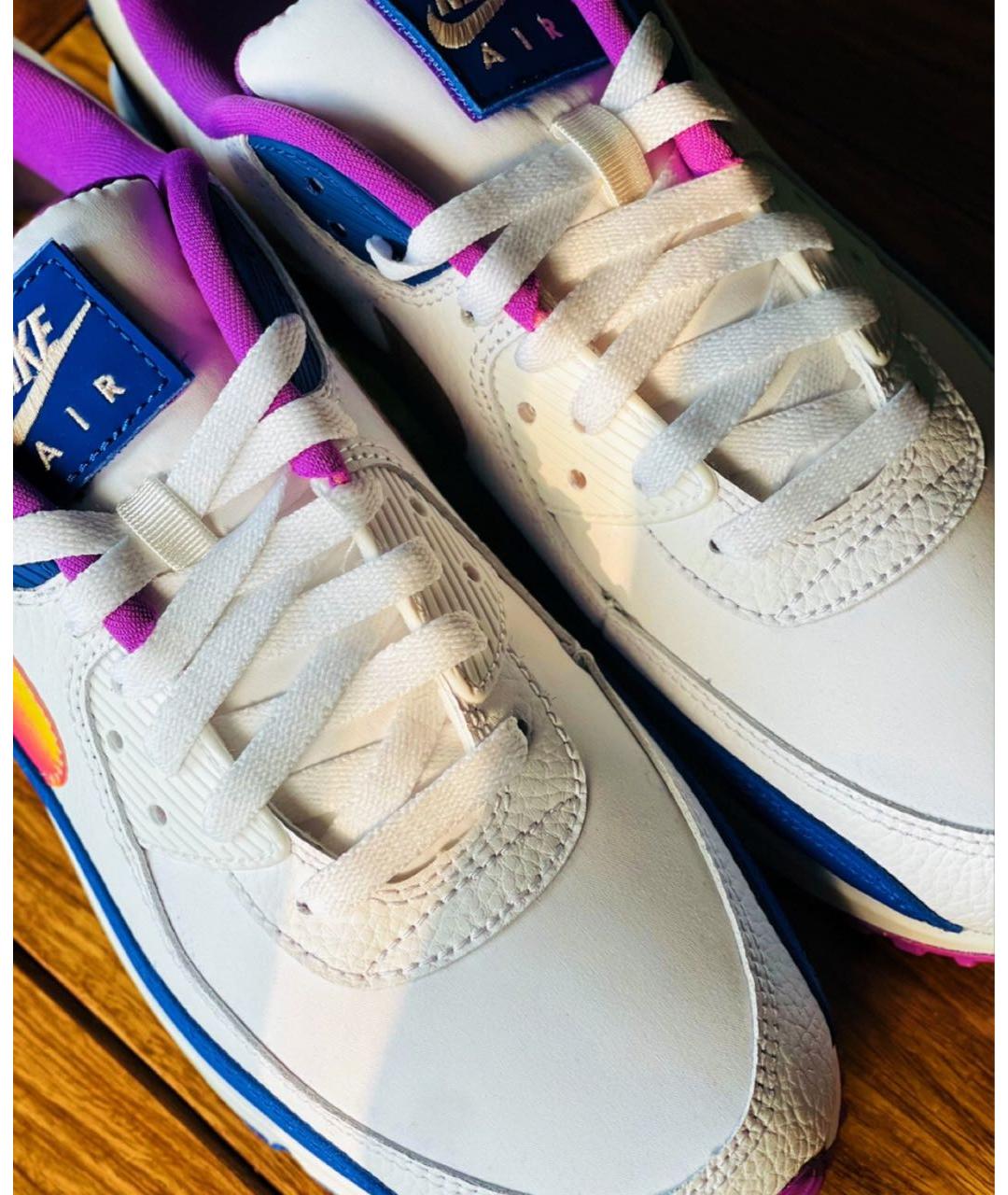 NIKE Белые кожаные низкие кроссовки / кеды, фото 7