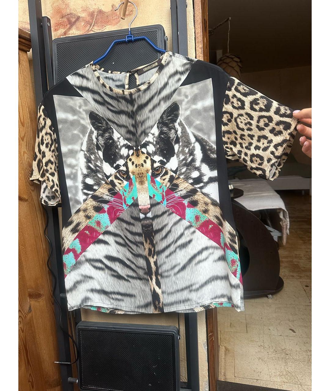 ROBERTO CAVALLI Шелковая блузы, фото 2