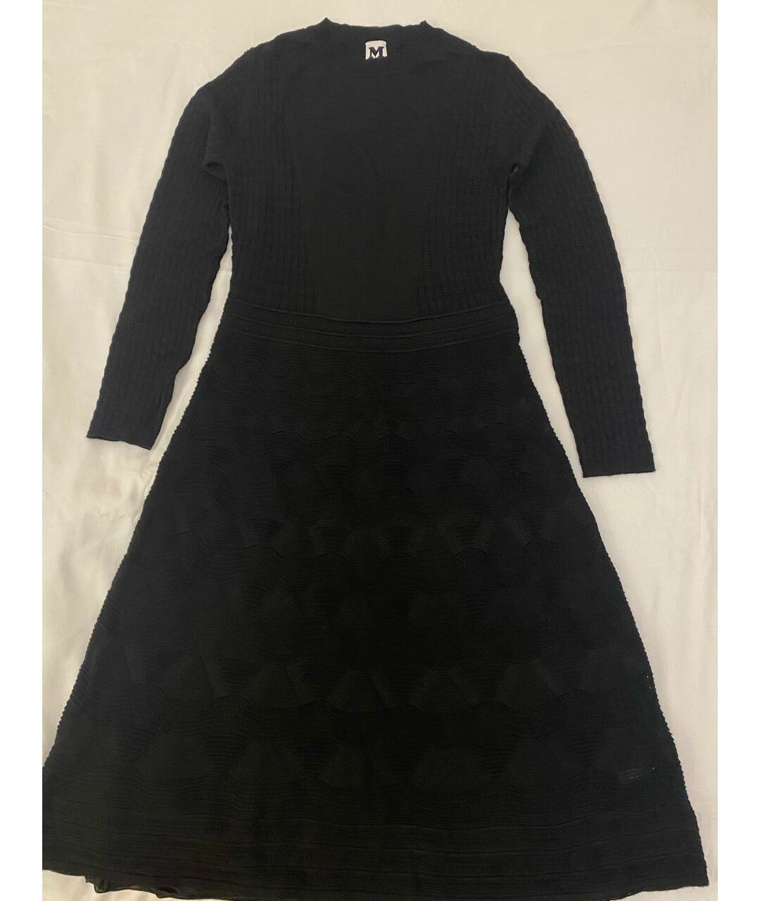 M MISSONI Черное шерстяное повседневное платье, фото 6