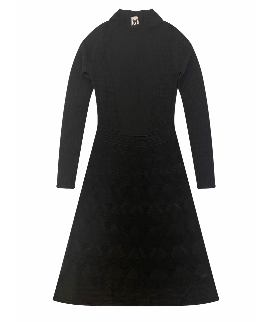 M MISSONI Черное шерстяное повседневное платье, фото 1