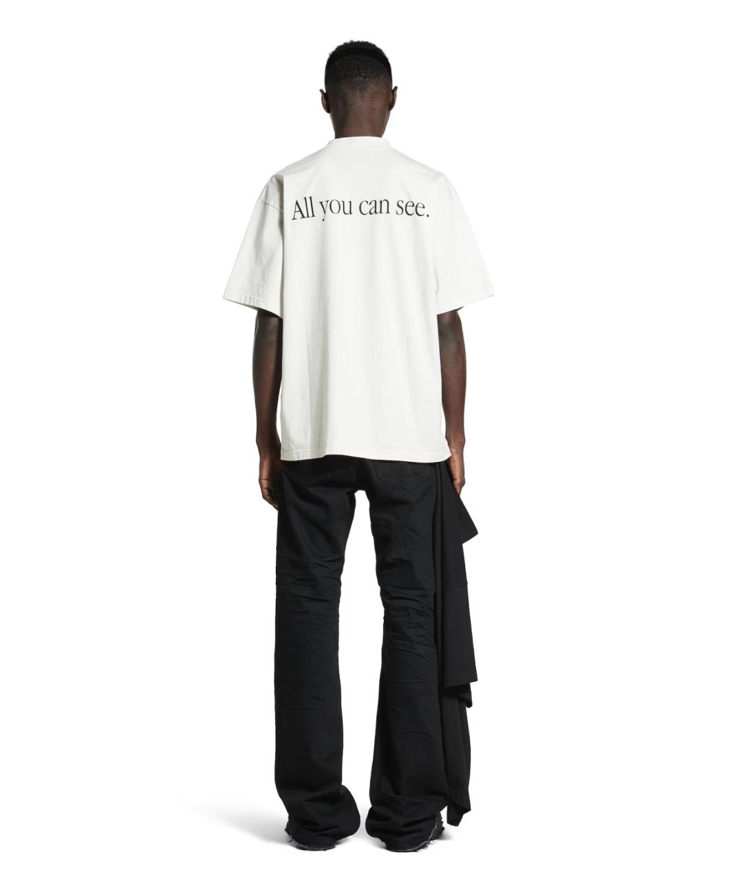 BALENCIAGA Белая футболка, фото 5