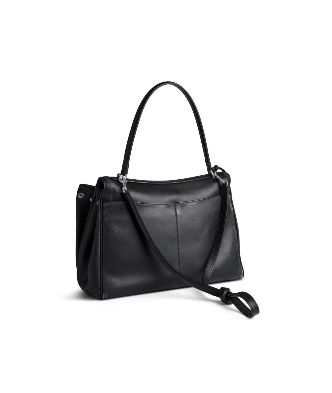BALENCIAGA Черная кожаная сумка тоут, фото 3