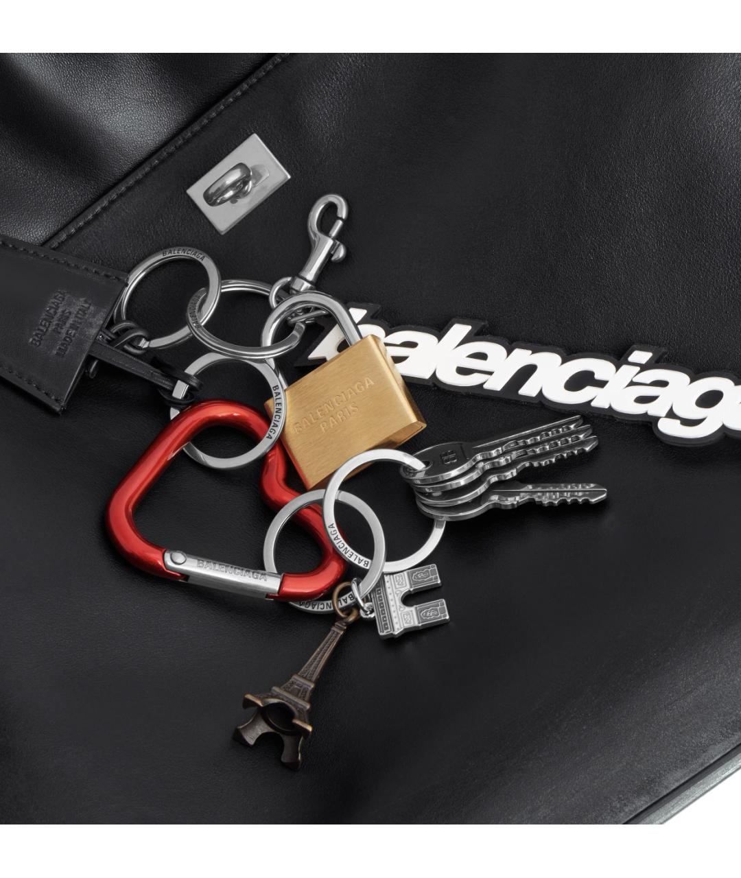 BALENCIAGA Черная кожаная сумка тоут, фото 5