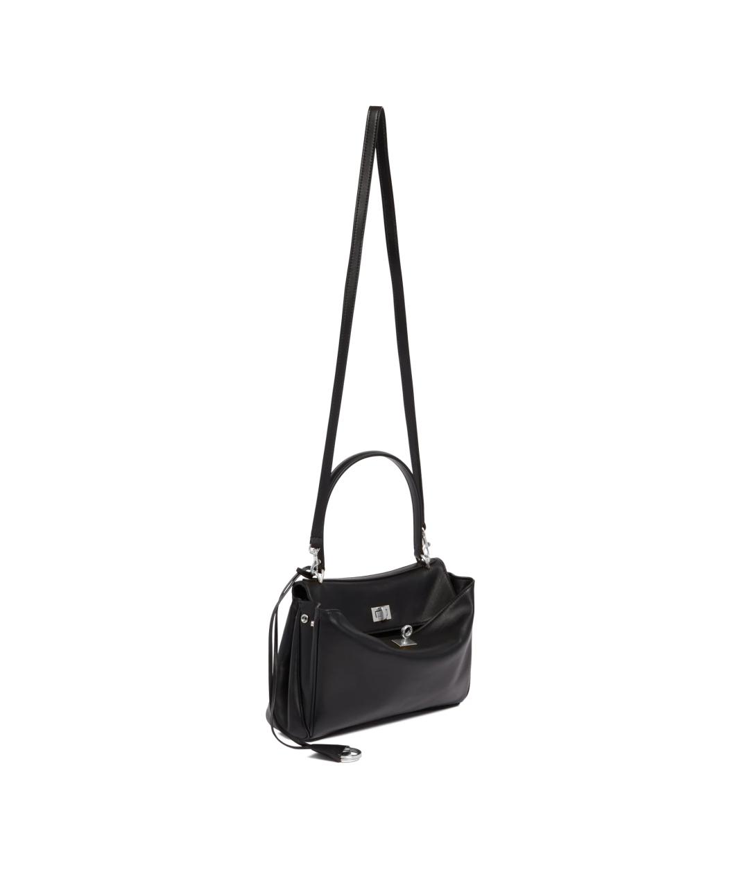 BALENCIAGA Черная кожаная сумка тоут, фото 3