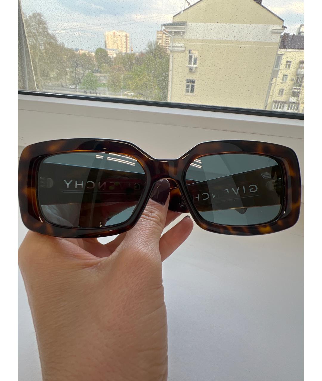 GIVENCHY Коричневые пластиковые солнцезащитные очки, фото 5