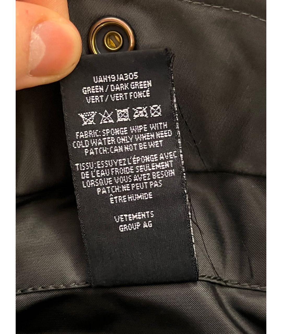 VETEMENTS Зеленая куртка, фото 4