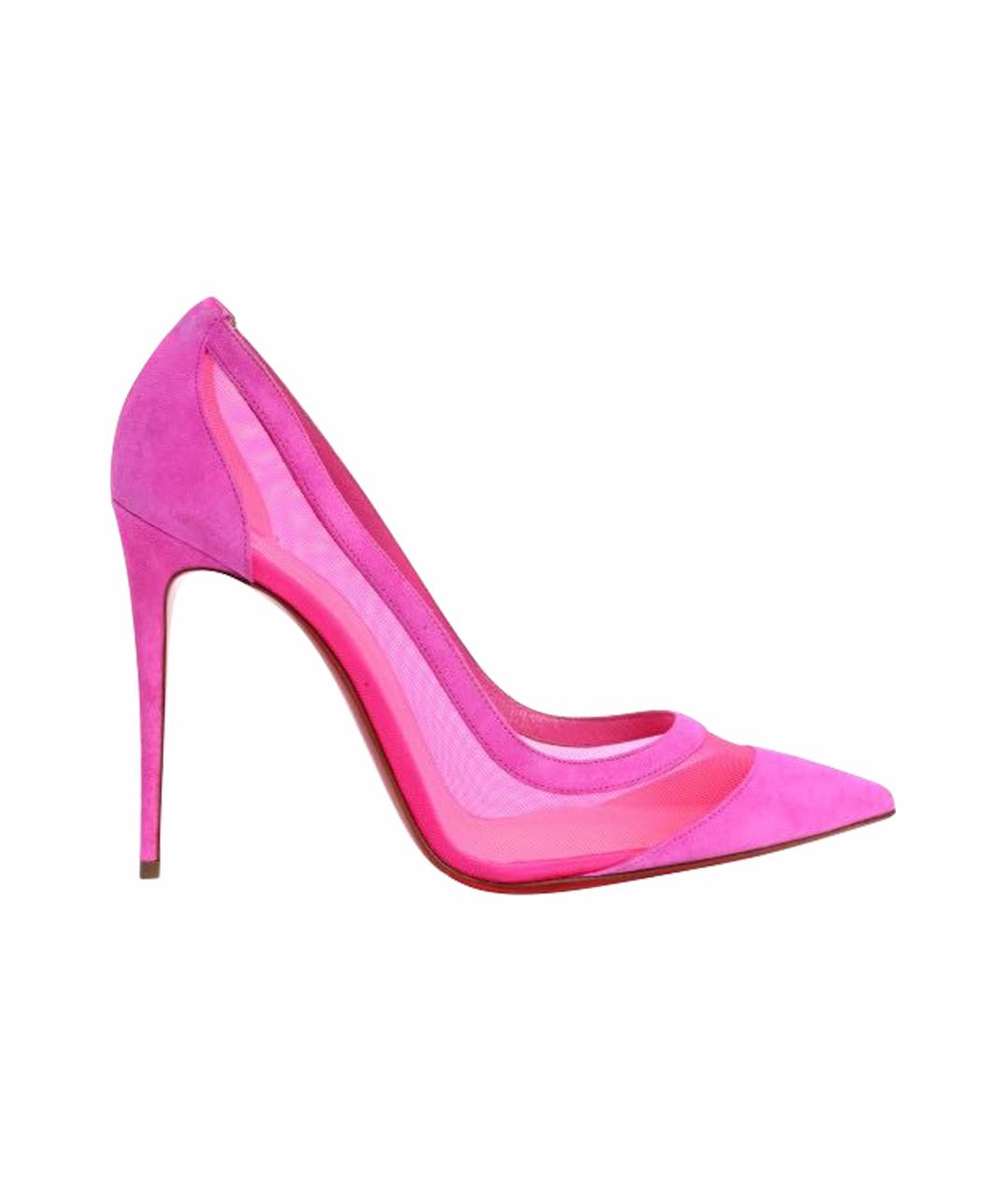 CHRISTIAN LOUBOUTIN Фуксия замшевые туфли, фото 1