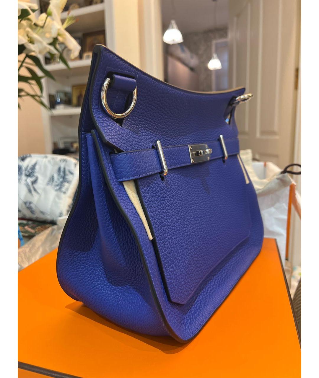 HERMES Синяя кожаная сумка через плечо, фото 2