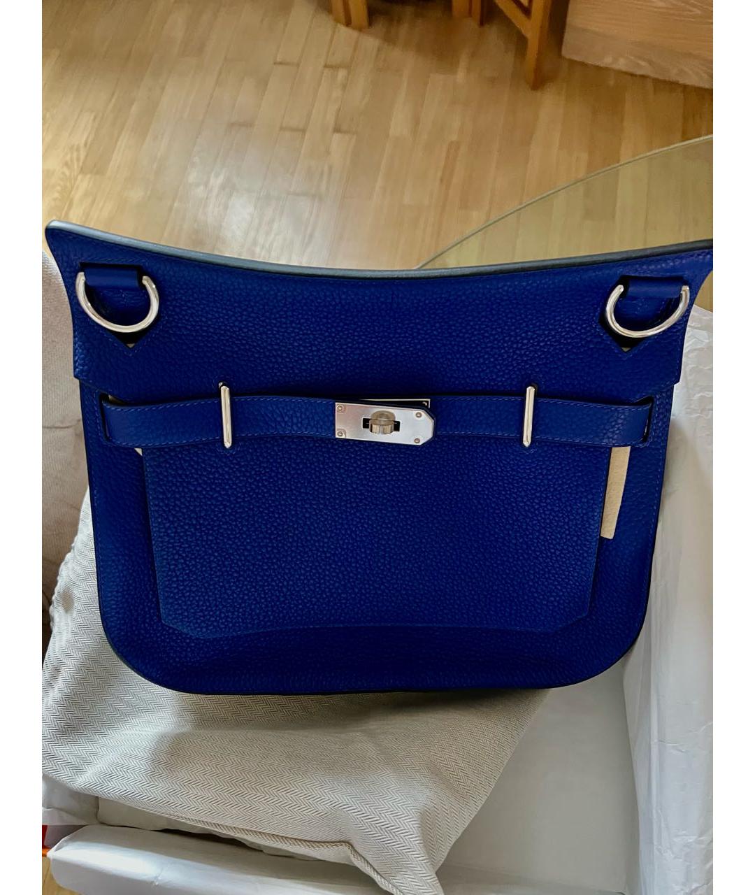 HERMES Синяя кожаная сумка через плечо, фото 8