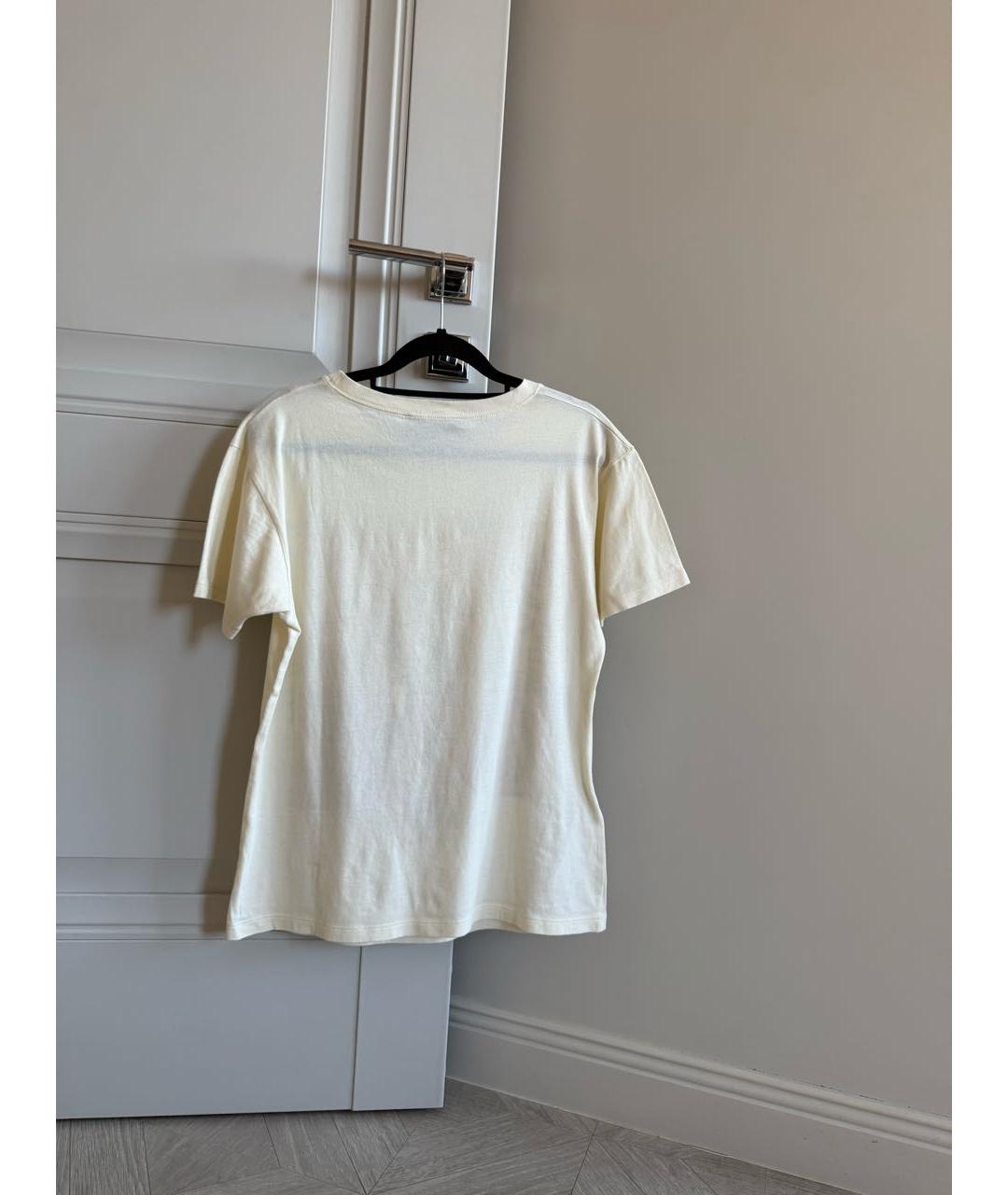 GUCCI Белая хлопковая футболка, фото 2