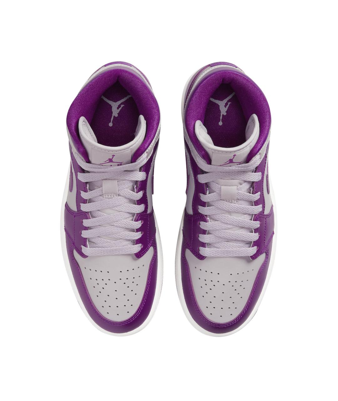JORDAN Фиолетовые кожаные кроссовки, фото 5