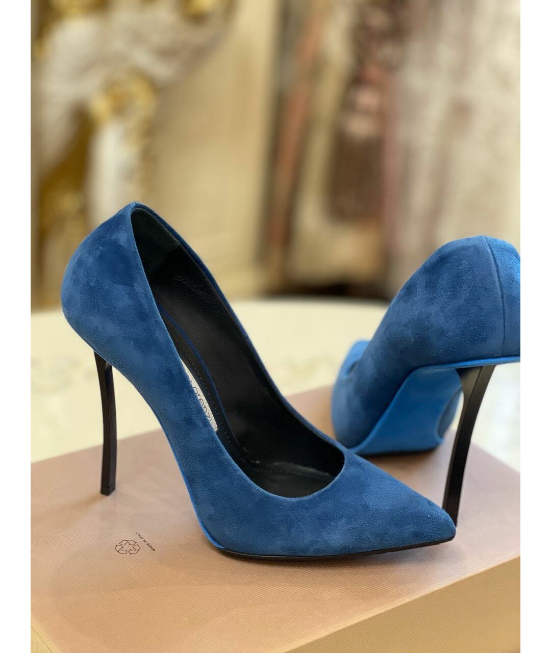GIAN MARCO LORENZI Синие замшевые туфли, фото 3
