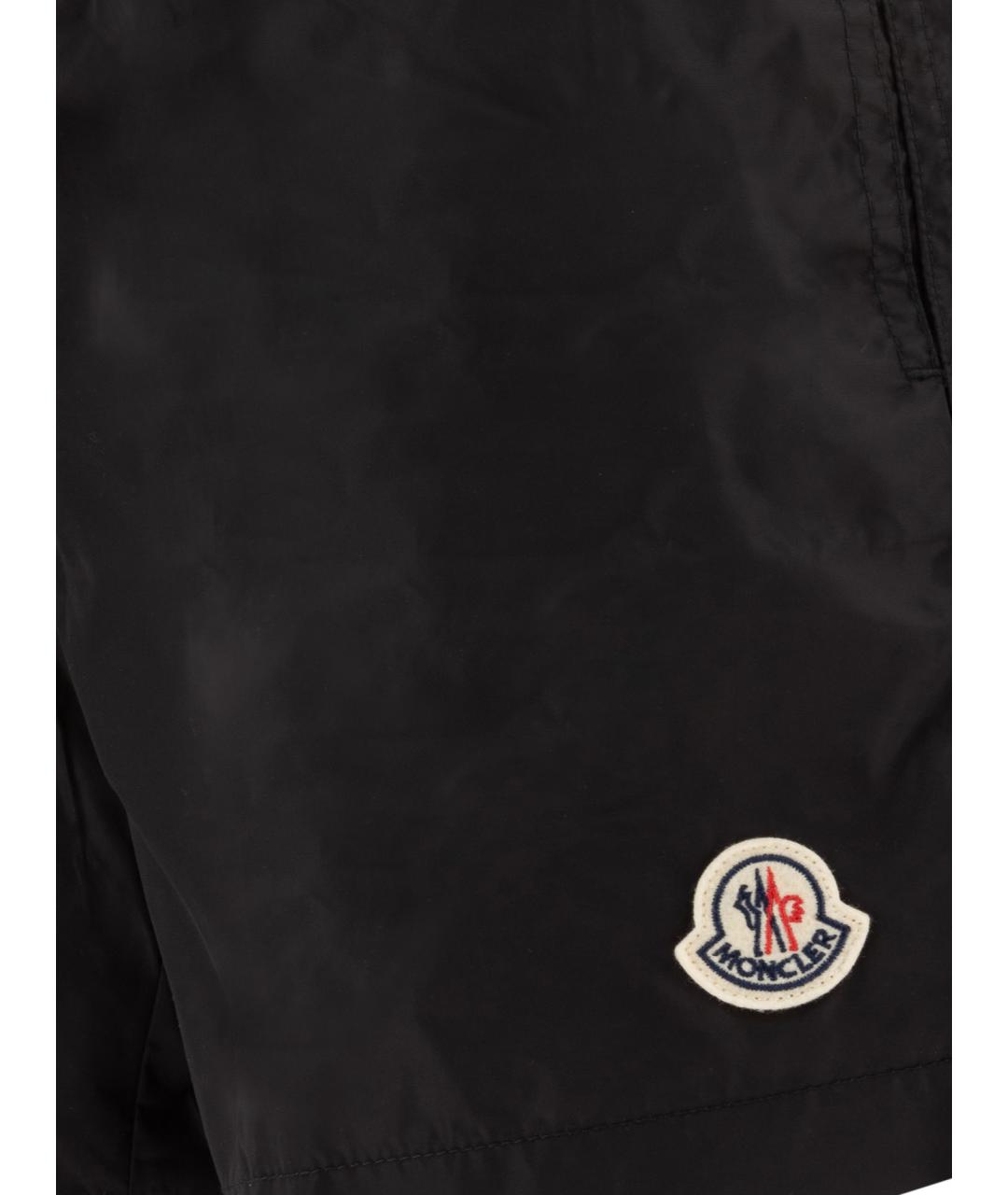 MONCLER Черные полиэстеровые шорты, фото 4