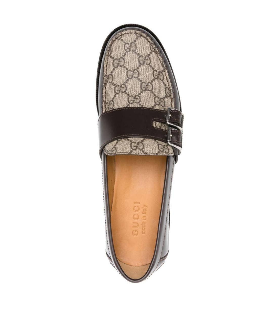 GUCCI Коричневые кожаные лоферы, фото 2