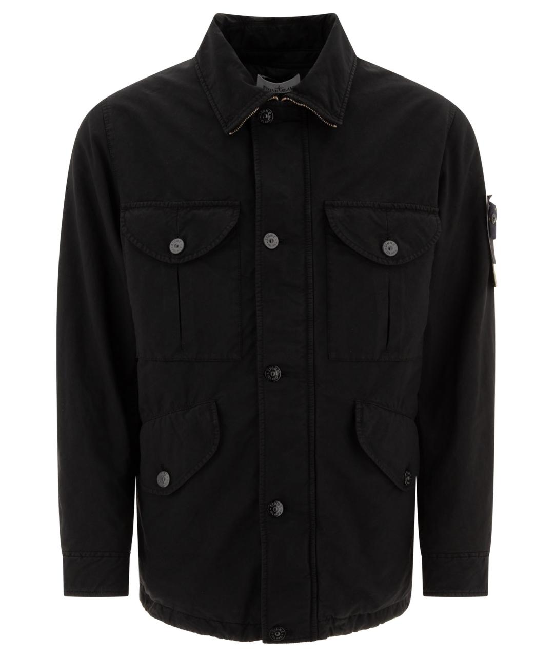STONE ISLAND Черная полиэстеровая куртка, фото 1