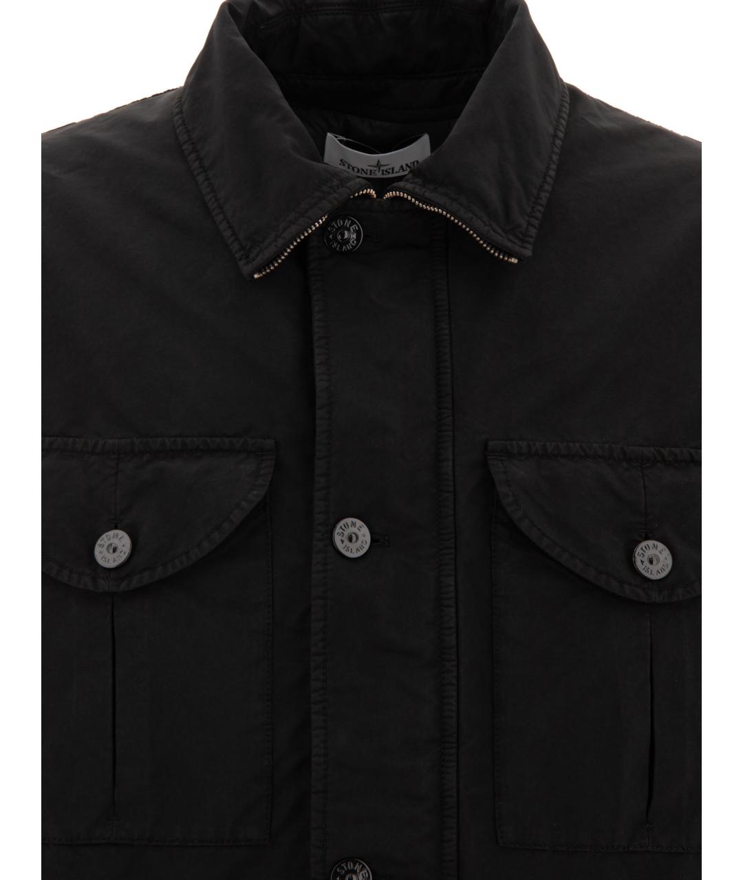 STONE ISLAND Черная полиэстеровая куртка, фото 3