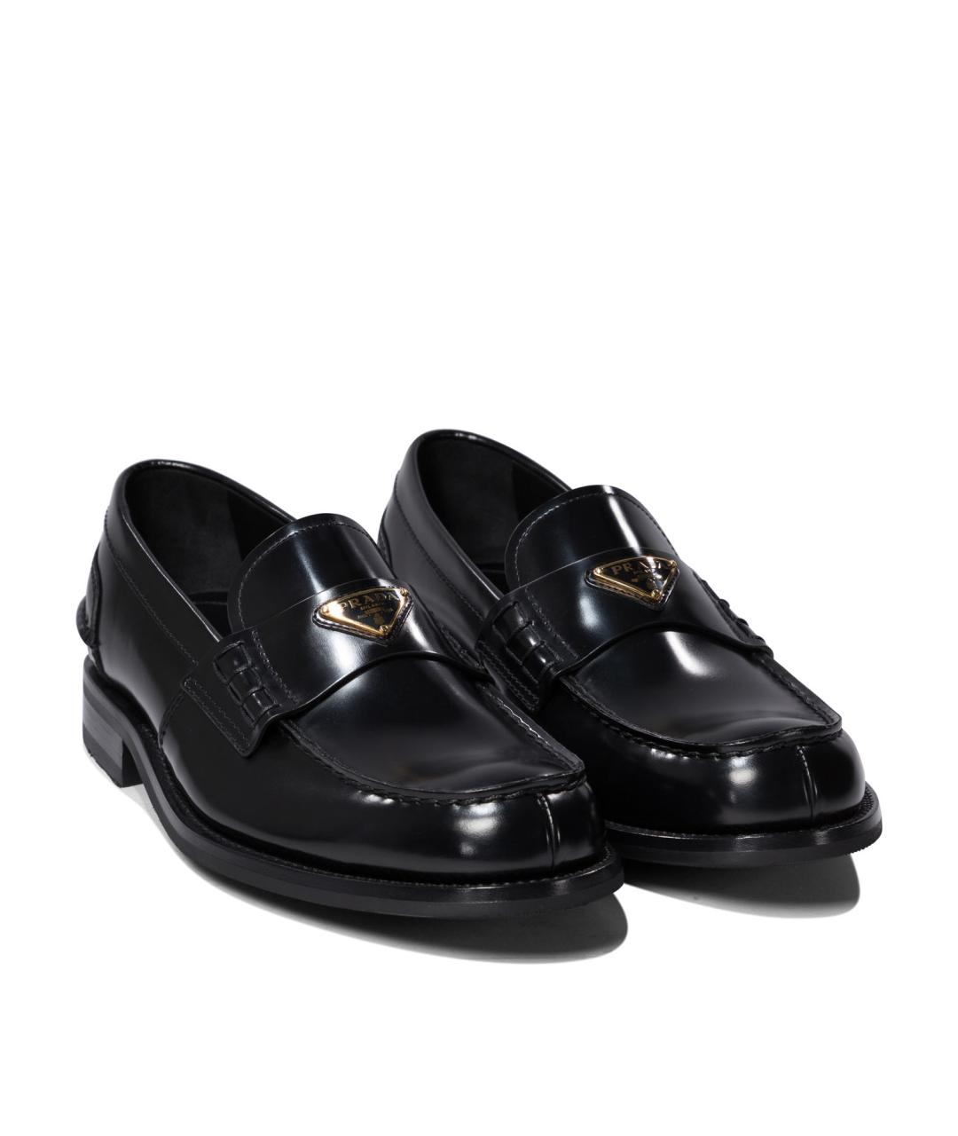 PRADA Черные лоферы из лакированной кожи, фото 2