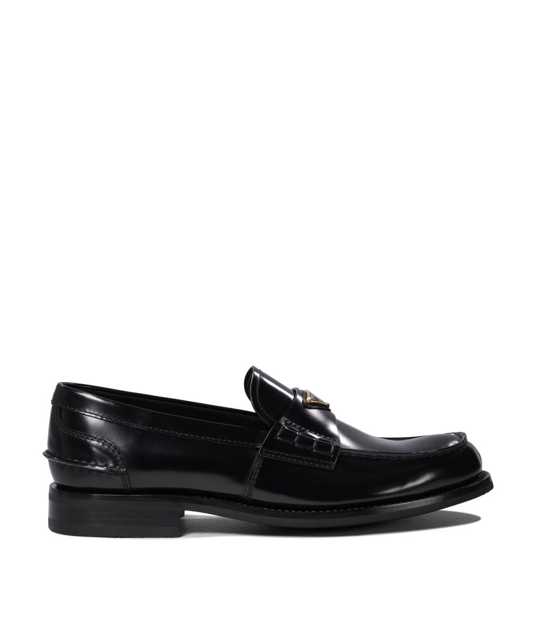 PRADA Черные лоферы из лакированной кожи, фото 1