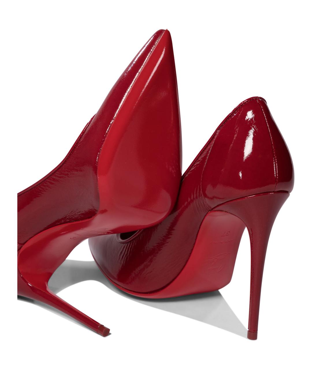 CHRISTIAN LOUBOUTIN Красные кожаные туфли, фото 5