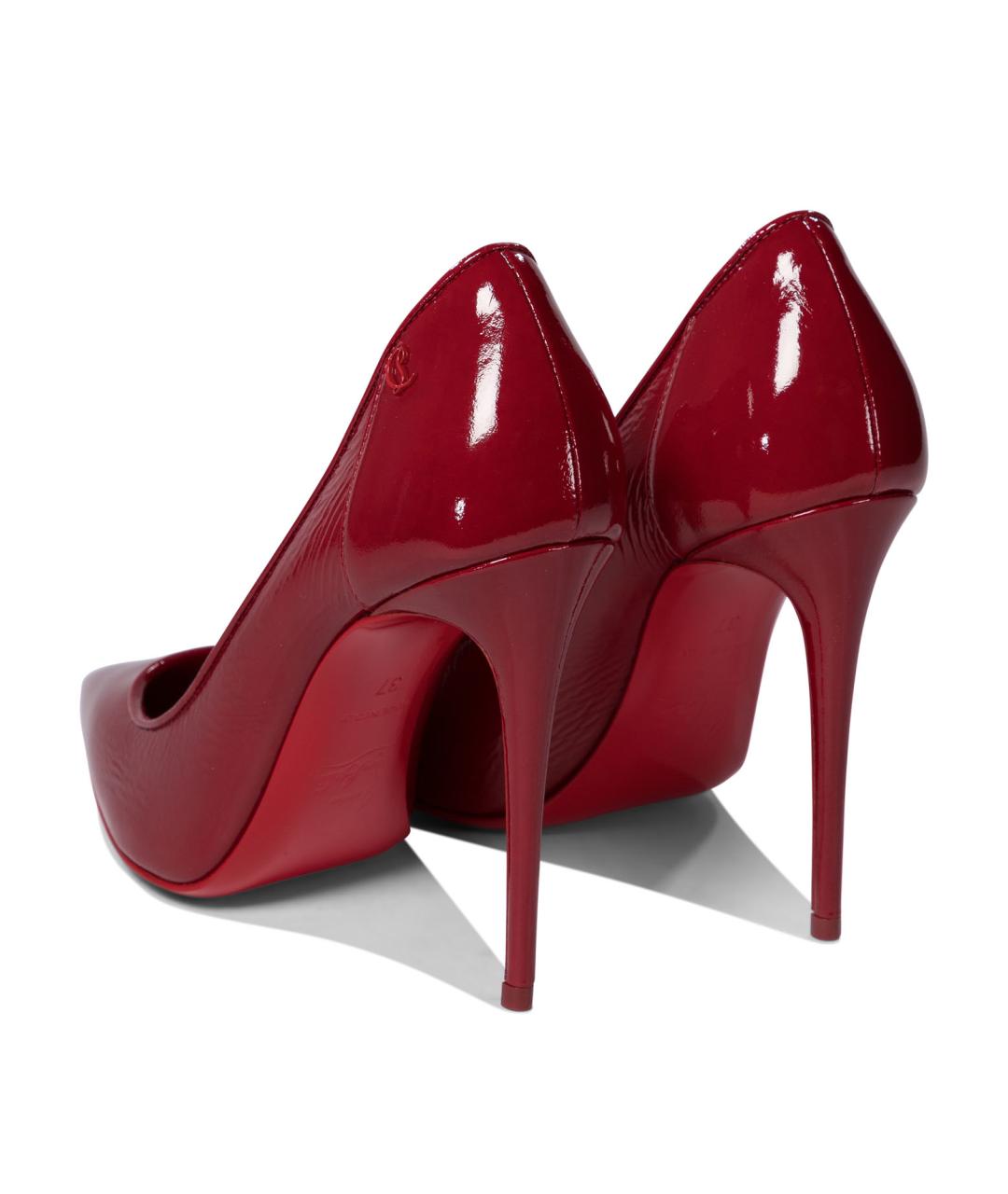 CHRISTIAN LOUBOUTIN Красные кожаные туфли, фото 4