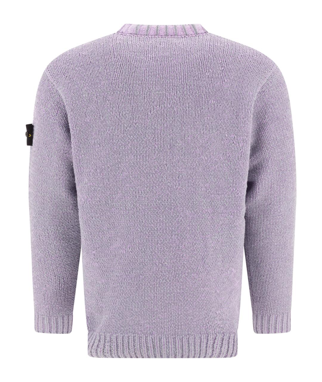STONE ISLAND Фиолетовый хлопковый джемпер / свитер, фото 2