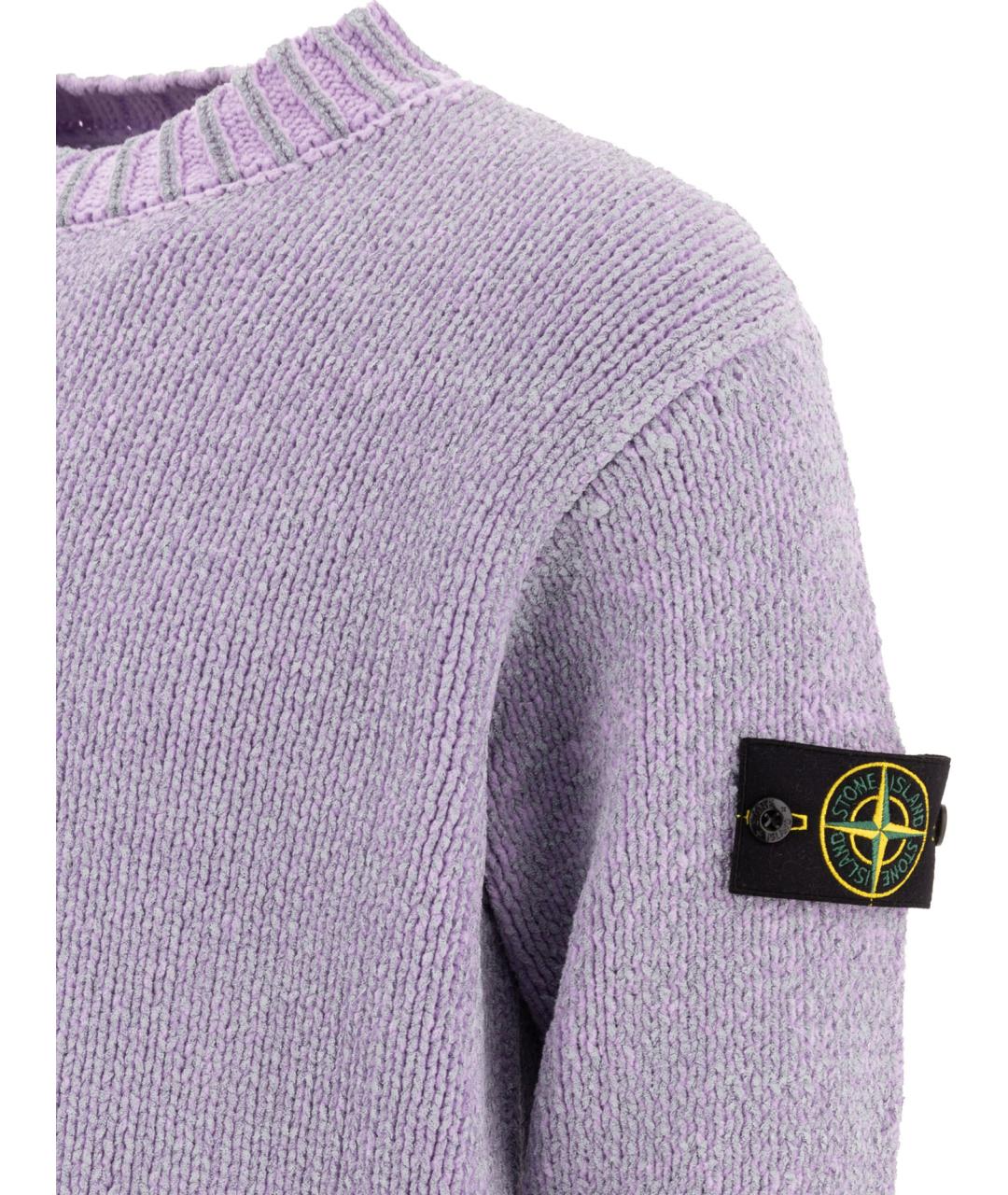 STONE ISLAND Фиолетовый хлопковый джемпер / свитер, фото 4