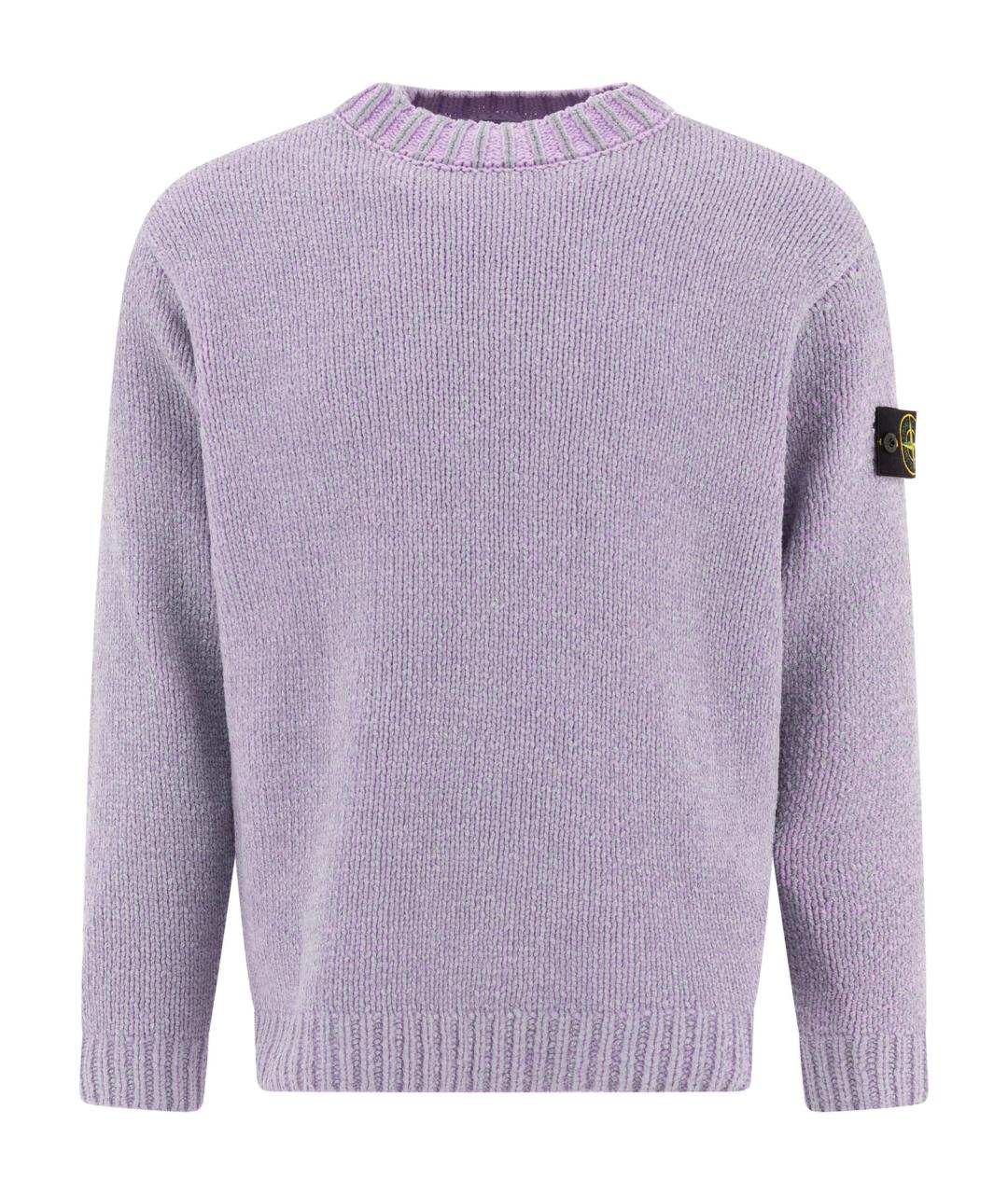 STONE ISLAND Фиолетовый хлопковый джемпер / свитер, фото 1