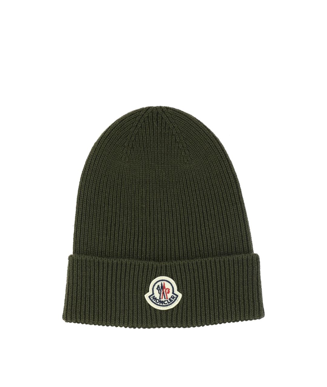 MONCLER Зеленая шерстяная кепка/бейсболка, фото 1