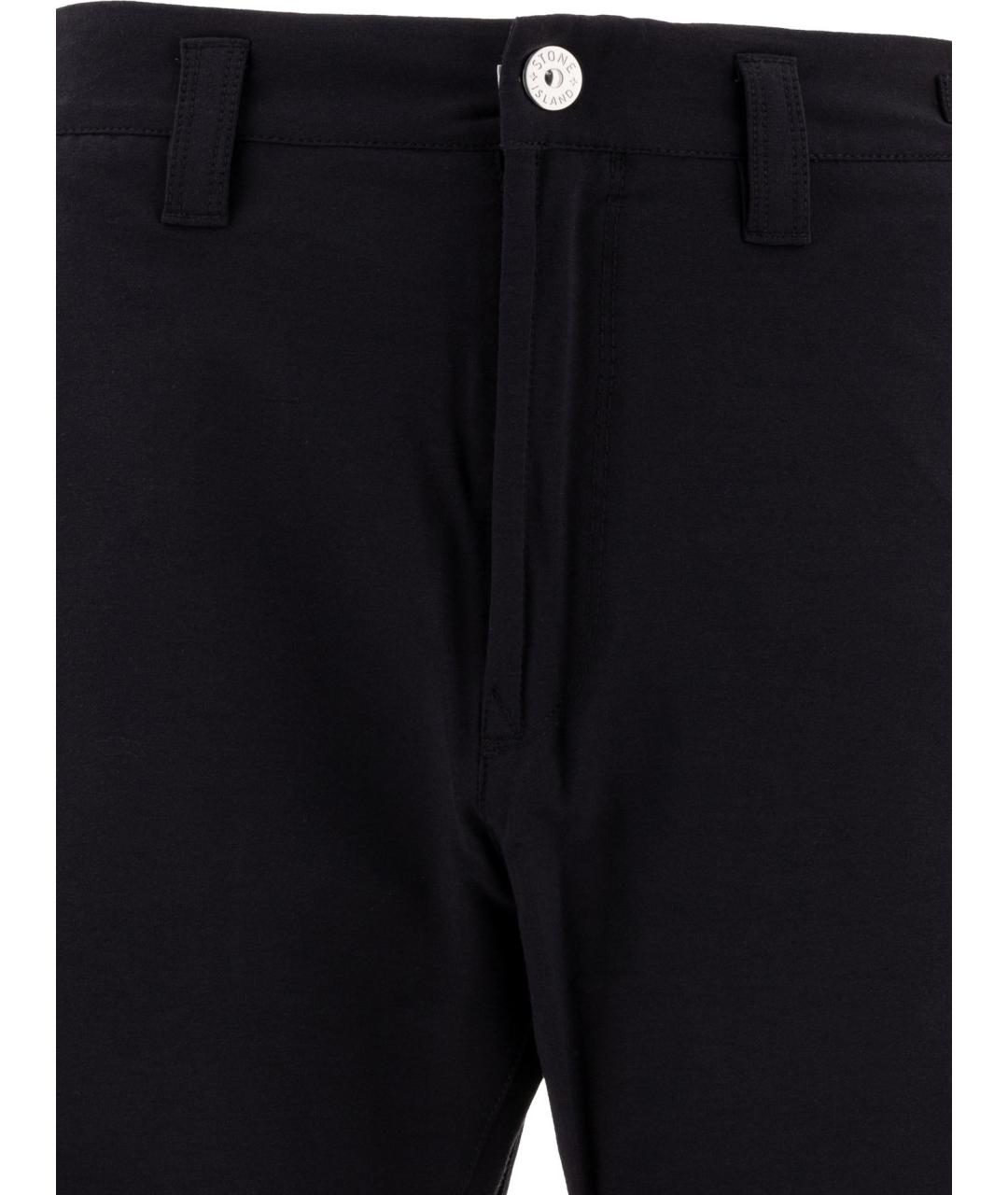 STONE ISLAND Темно-синие шерстяные повседневные брюки, фото 3