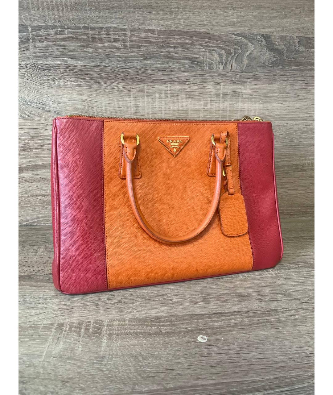 PRADA Мульти кожаная сумка с короткими ручками, фото 4