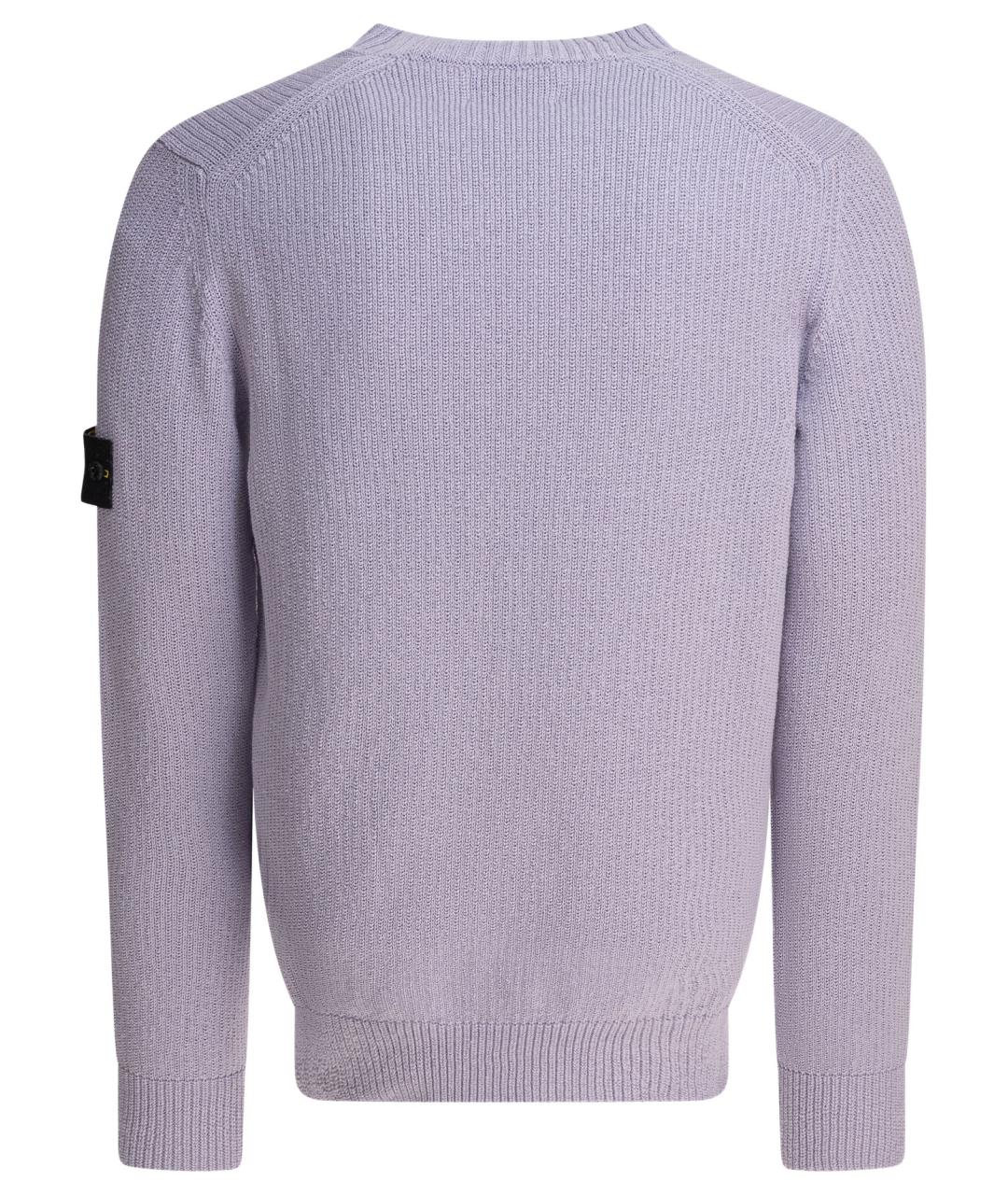 STONE ISLAND Фиолетовый хлопковый джемпер / свитер, фото 2