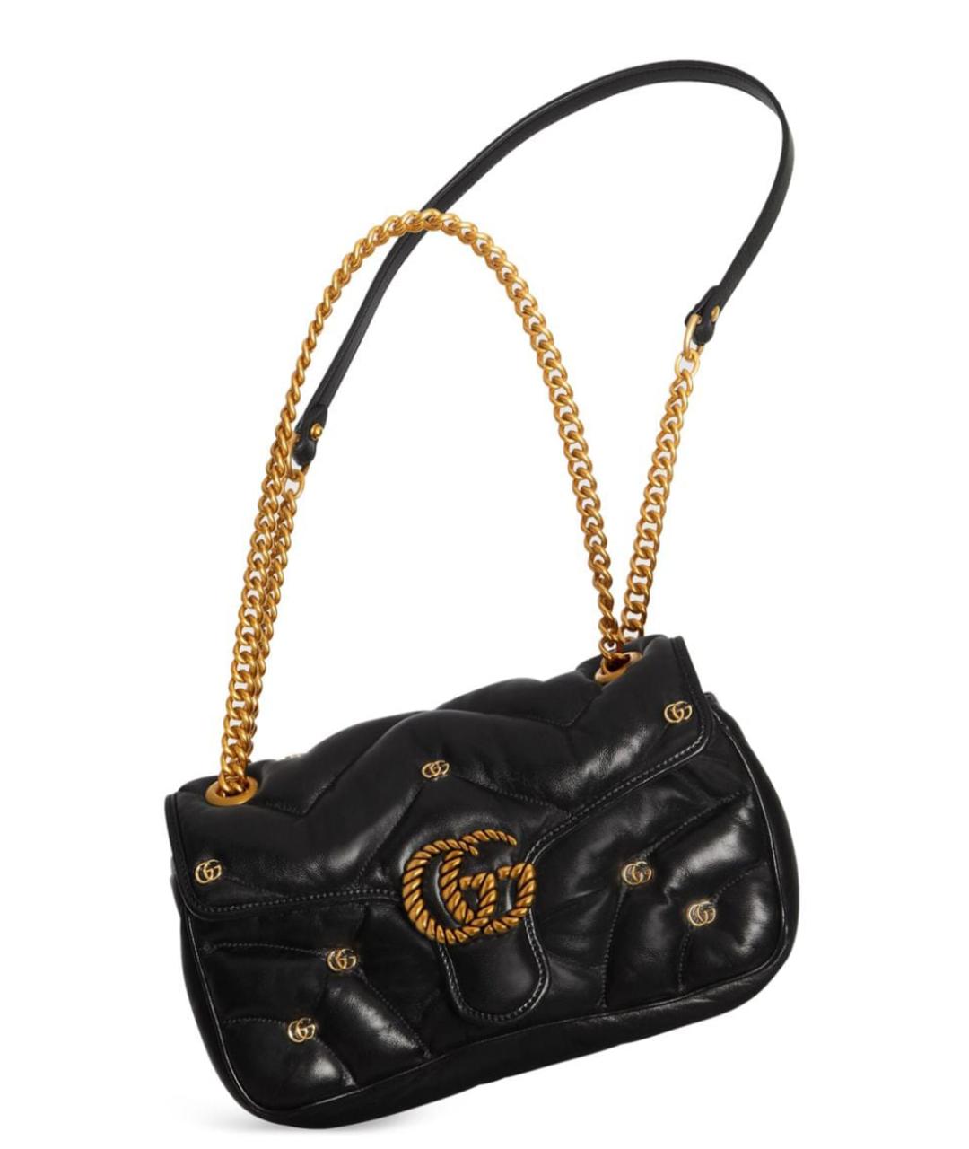 GUCCI Черная кожаная сумка через плечо, фото 3