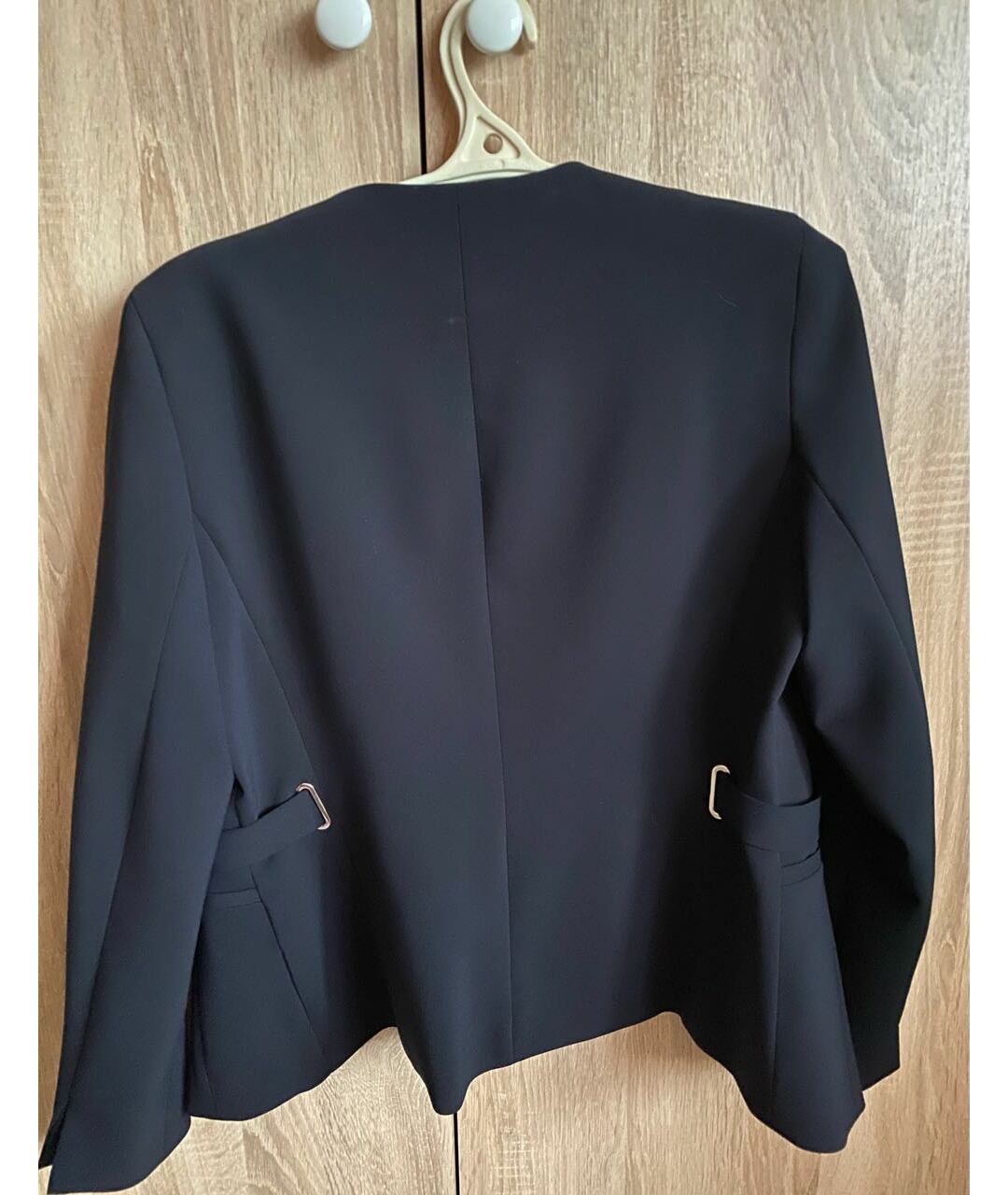MAISON REBATCHI Темно-синий полиэстеровый жакет/пиджак, фото 2