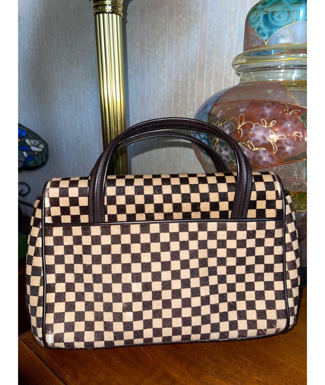 LOUIS VUITTON Коричневая сумка с короткими ручками, фото 2