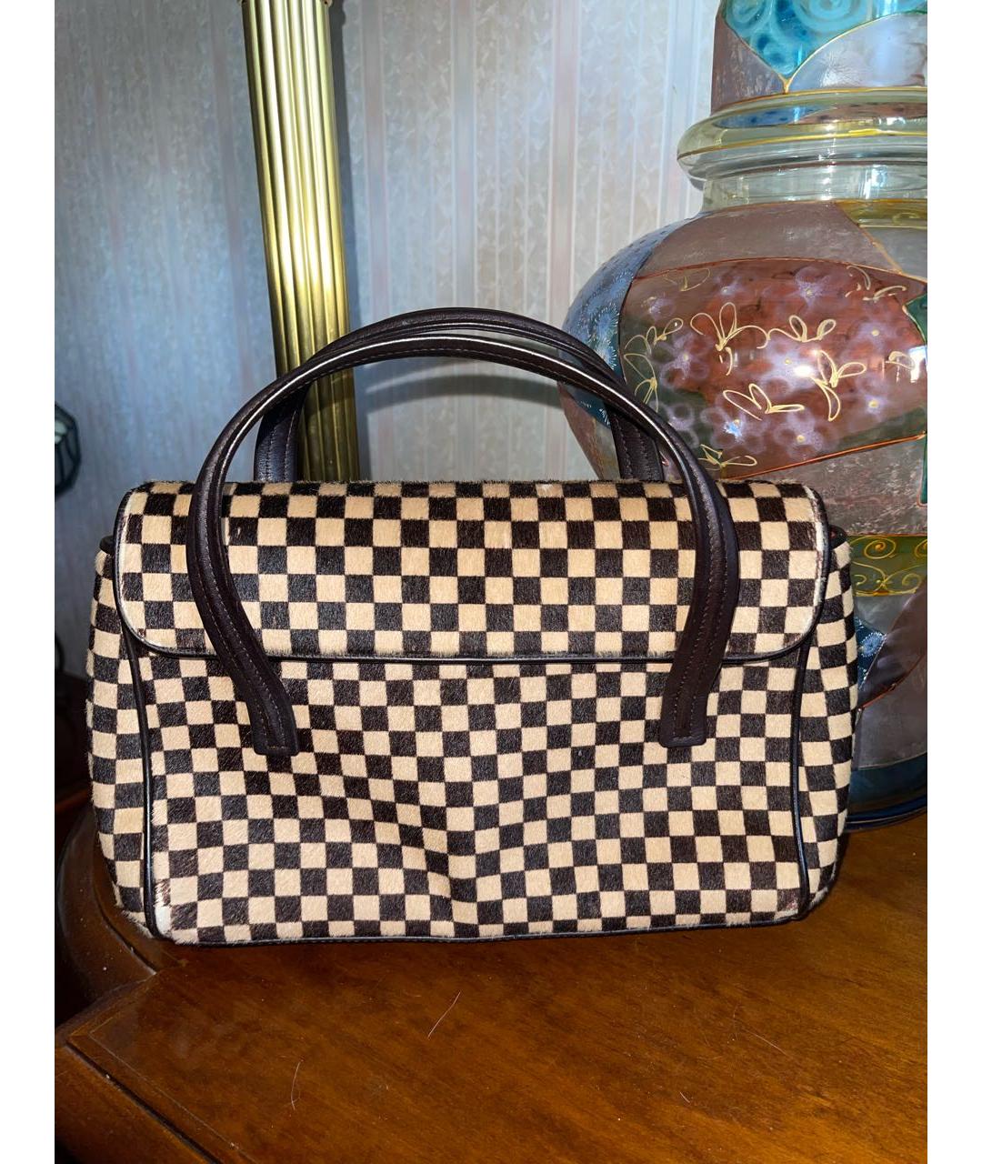 LOUIS VUITTON Коричневая сумка с короткими ручками, фото 6