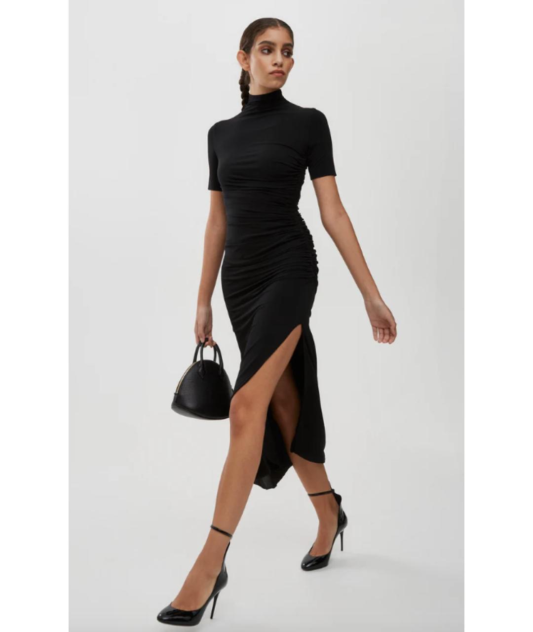 ALAIA Черное вискозное повседневное платье, фото 6