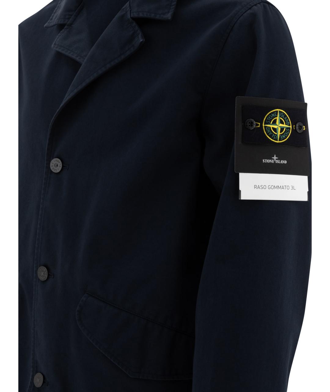 STONE ISLAND Темно-синий хлопковый пиджак, фото 4