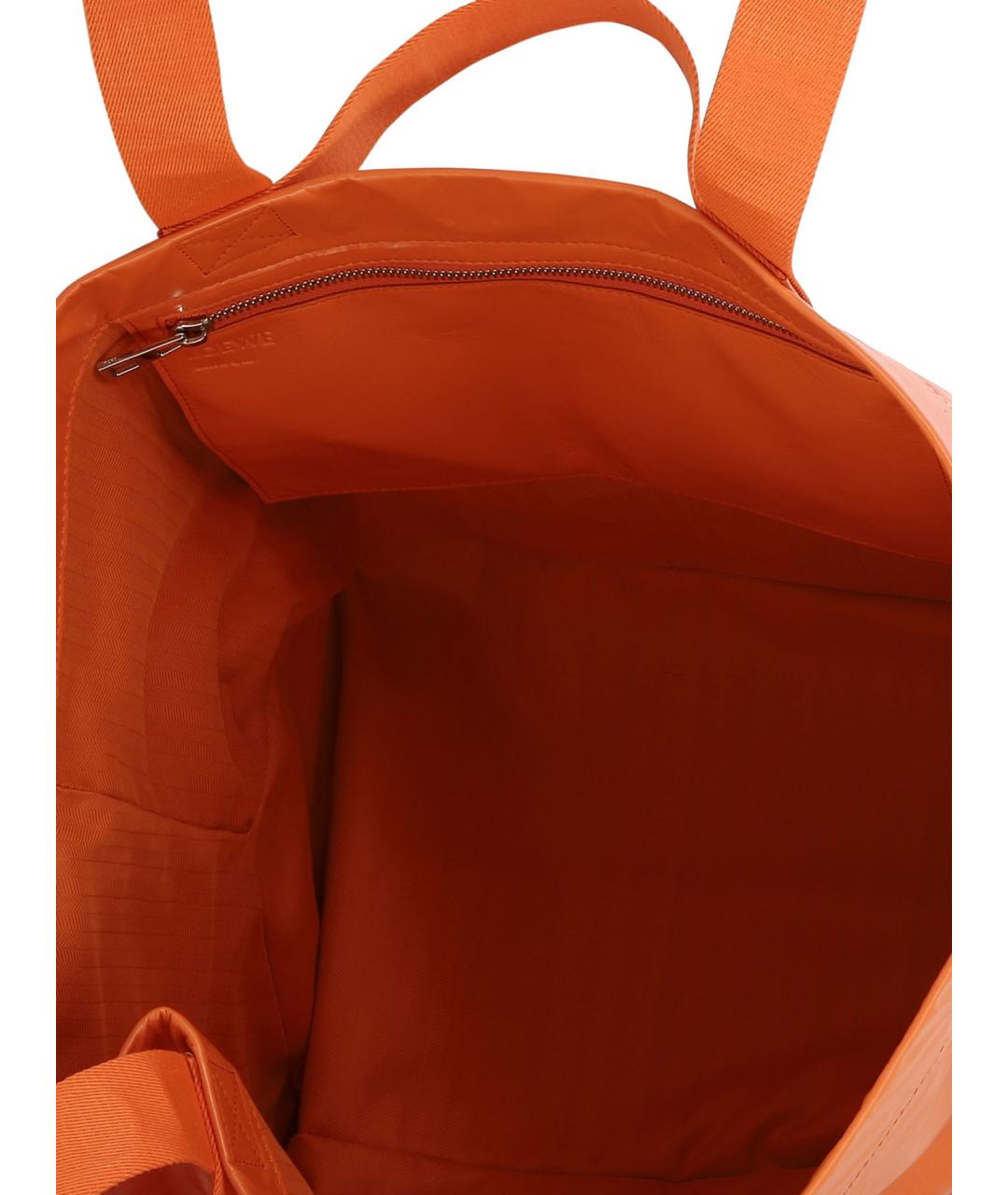 LOEWE Оранжевая кожаная сумка тоут, фото 5