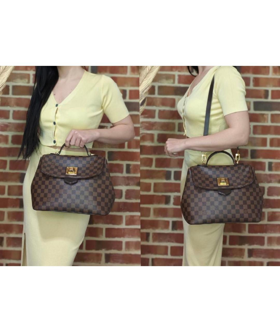 LOUIS VUITTON Коричневая сумка с короткими ручками, фото 5
