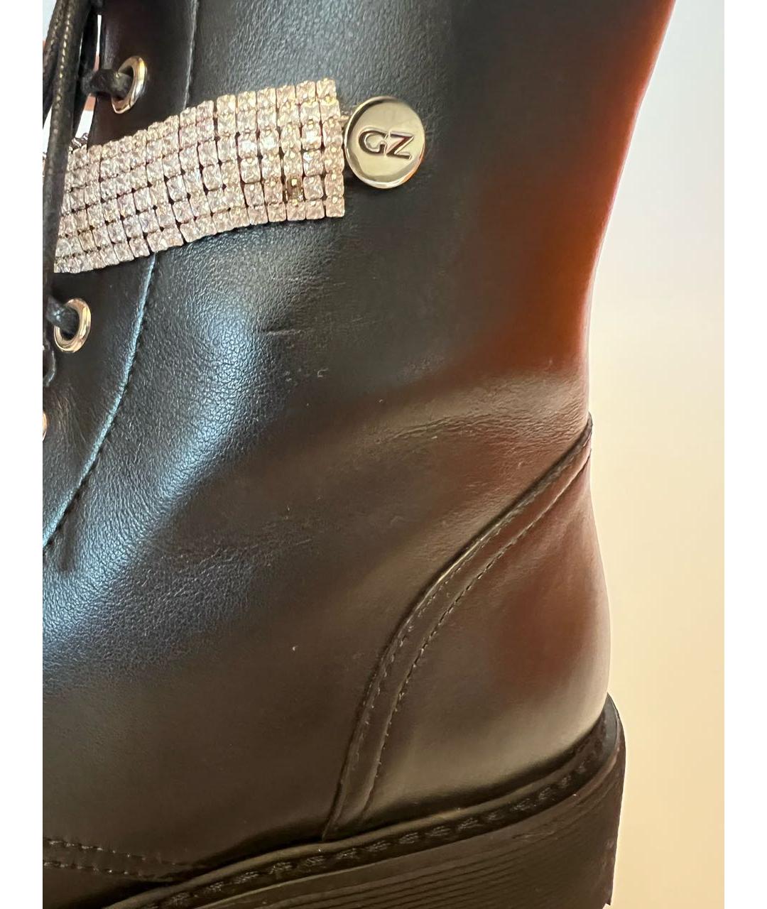 GIUSEPPE ZANOTTI DESIGN Черные кожаные ботинки, фото 6