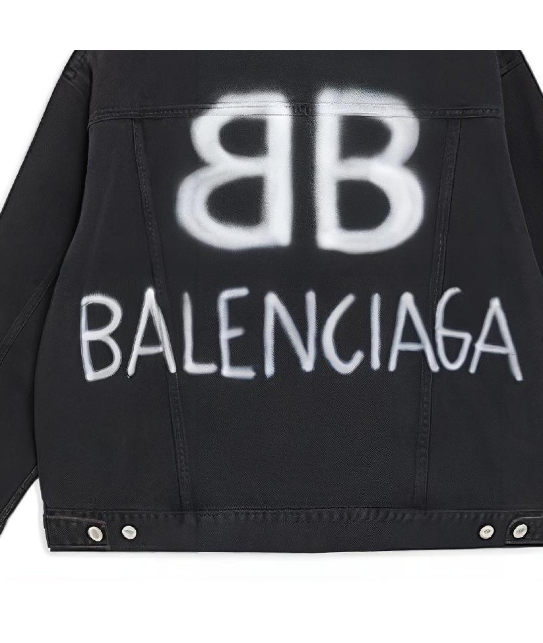 BALENCIAGA Черная деним куртка, фото 7