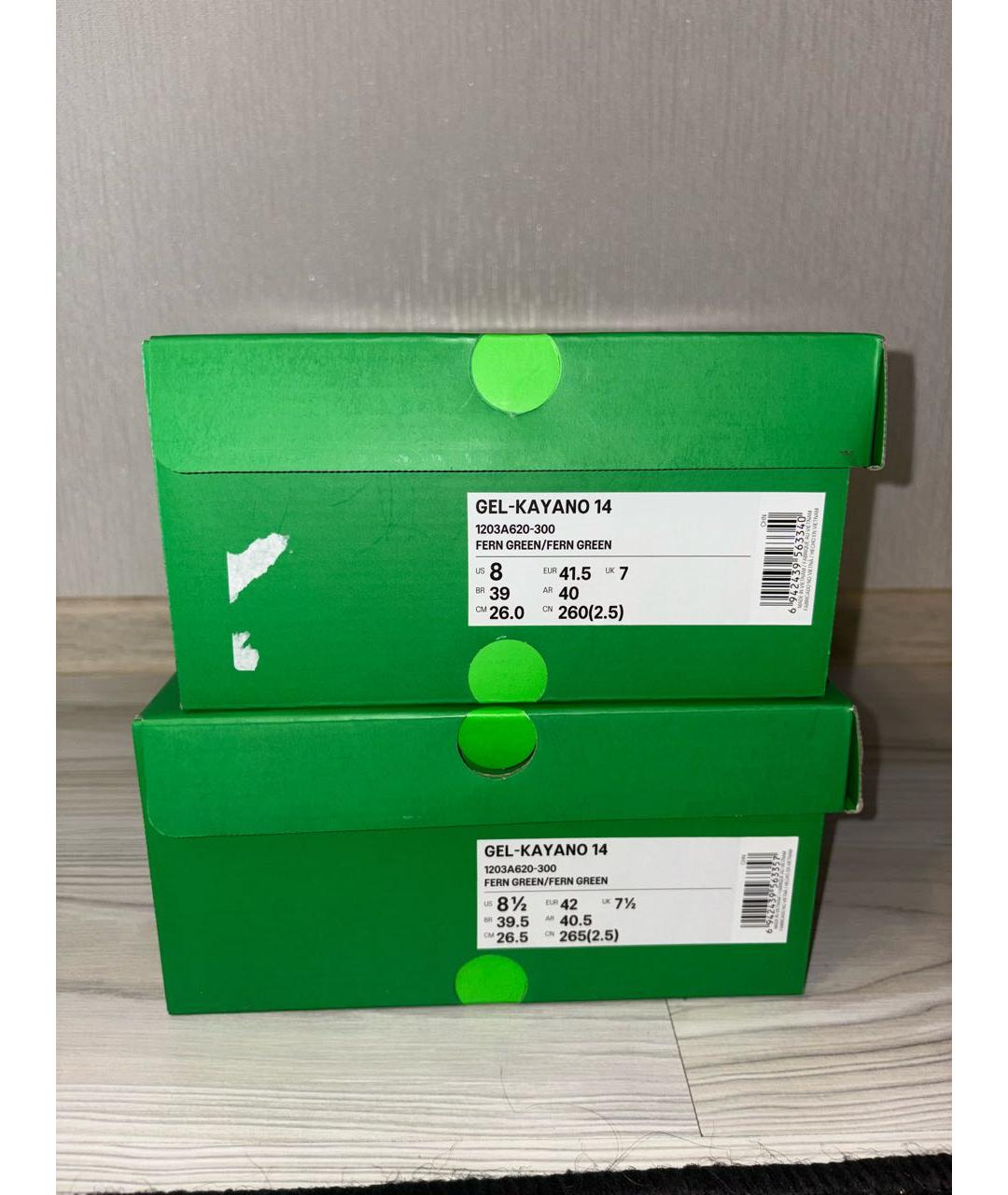 ASICS Зеленые низкие кроссовки / кеды, фото 5