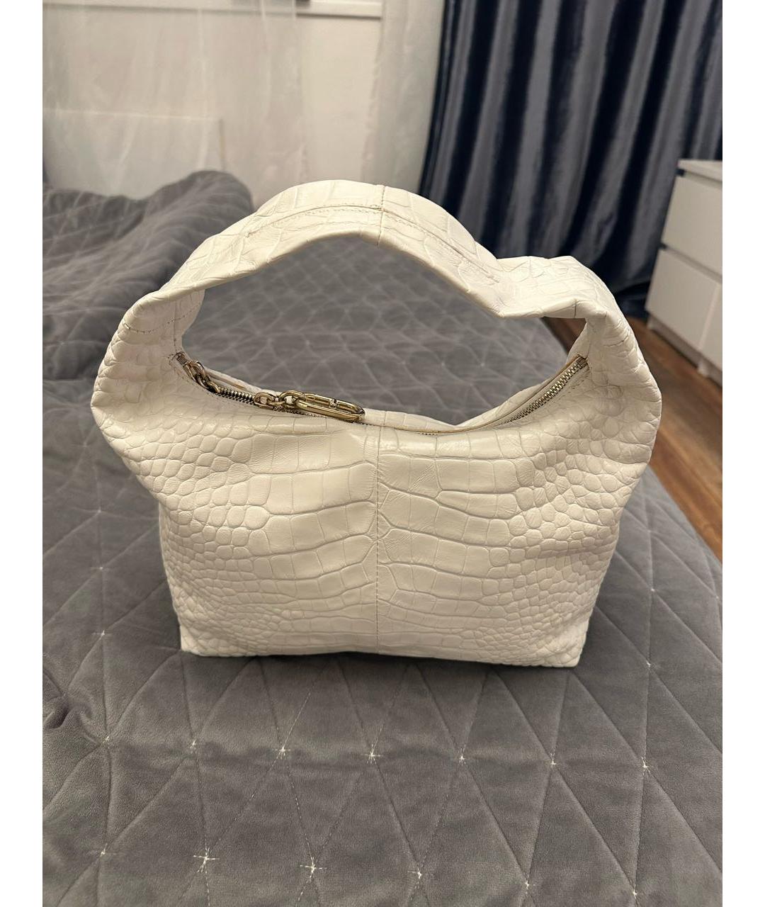 FURLA Белая кожаная сумка с короткими ручками, фото 3