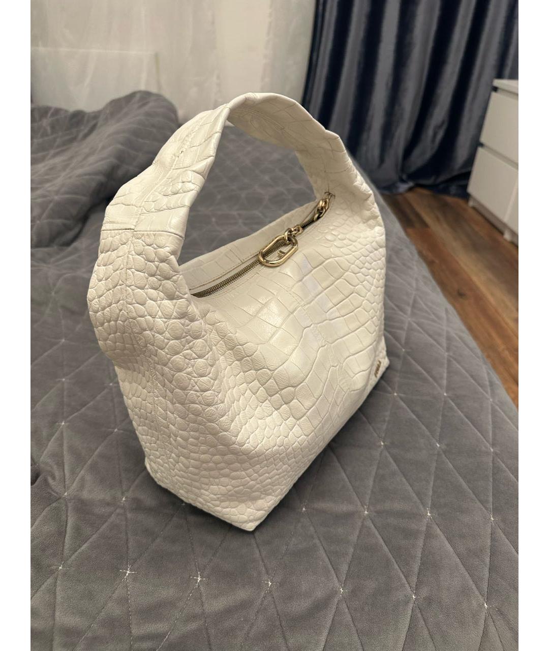 FURLA Белая кожаная сумка с короткими ручками, фото 2