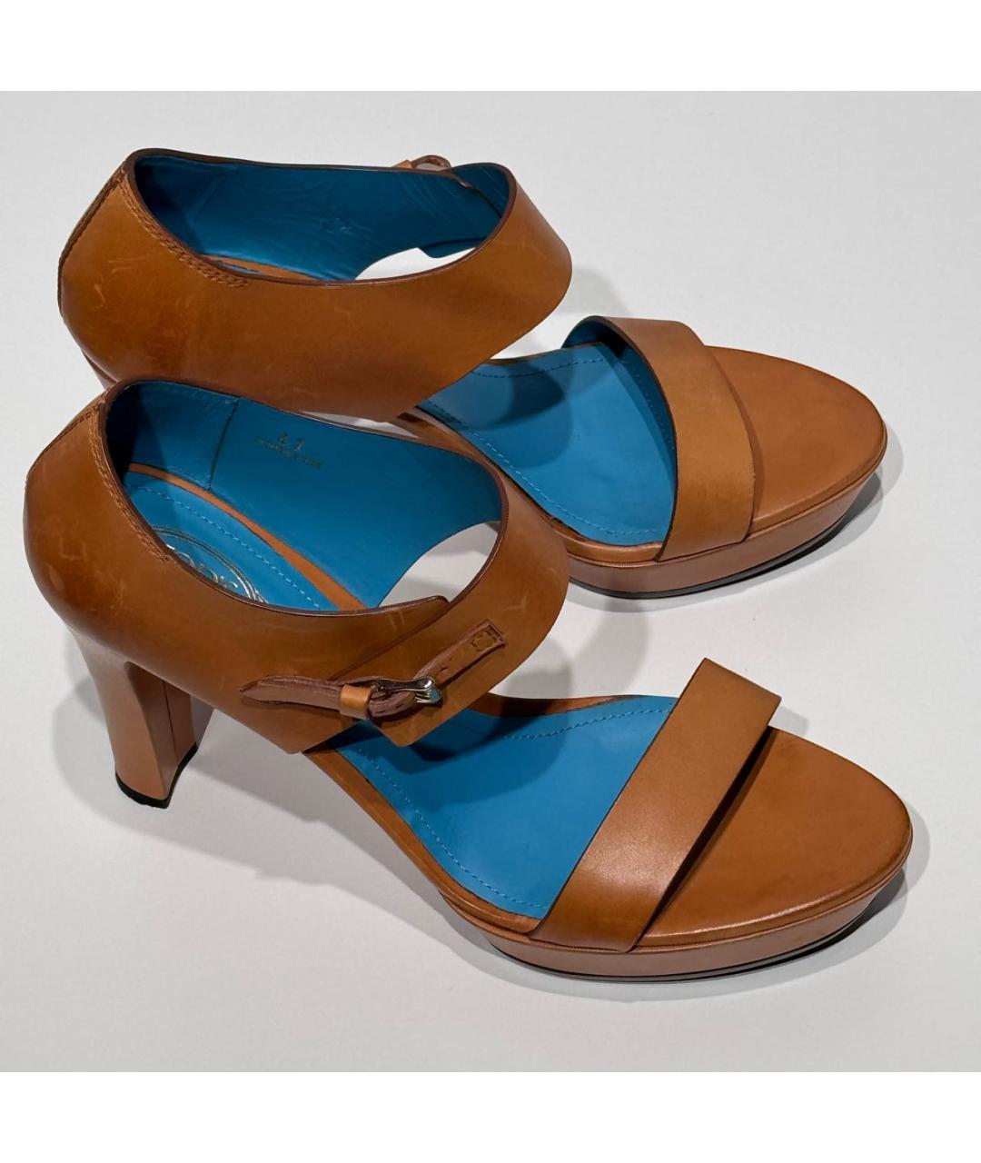 TOD'S Кожаные босоножки, фото 8