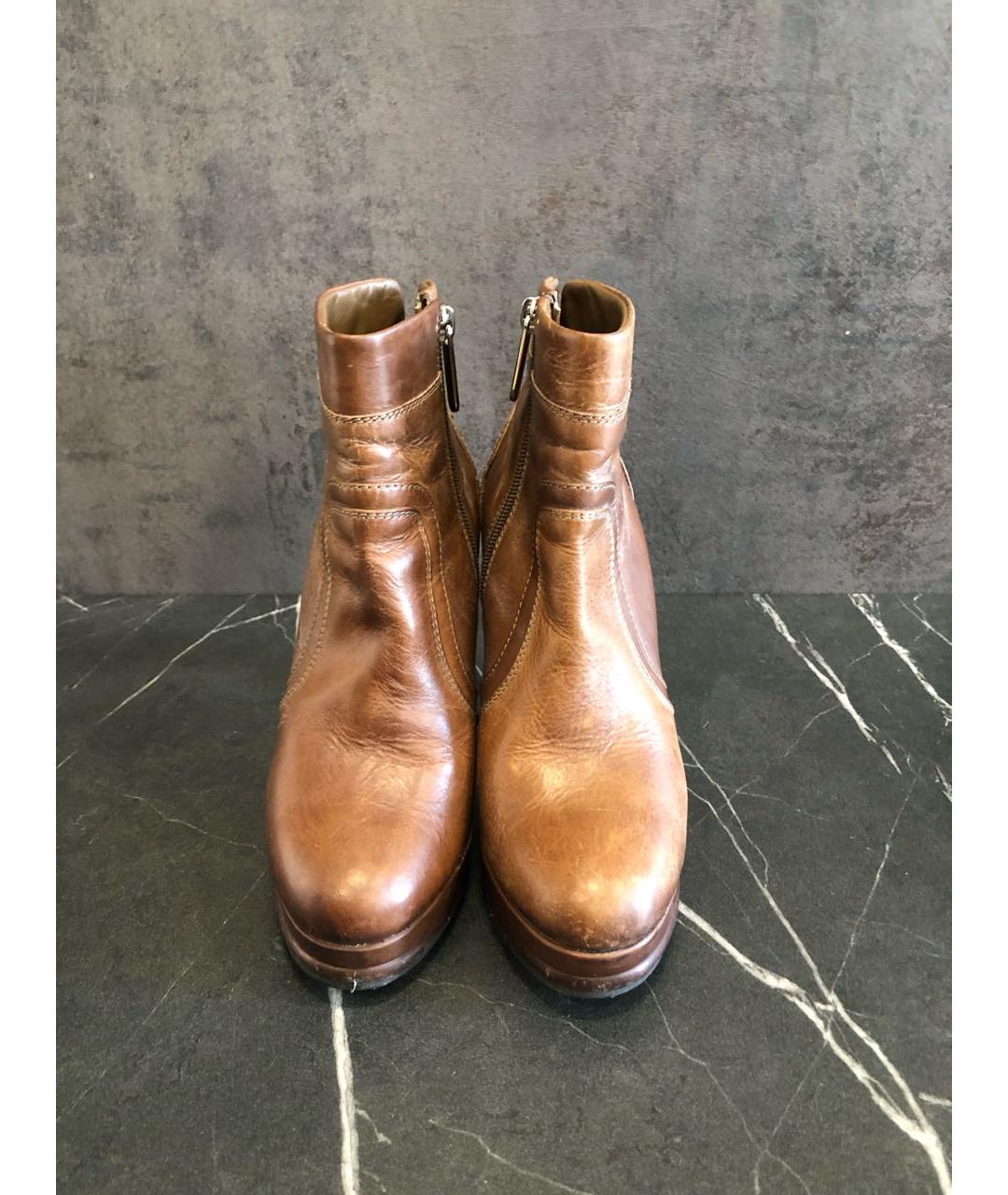 CHANEL Хаки кожаные ботильоны, фото 2