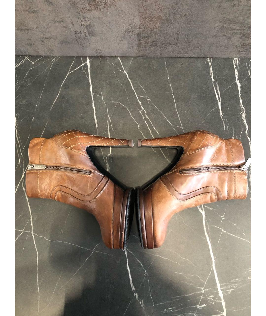 CHANEL Хаки кожаные ботильоны, фото 7