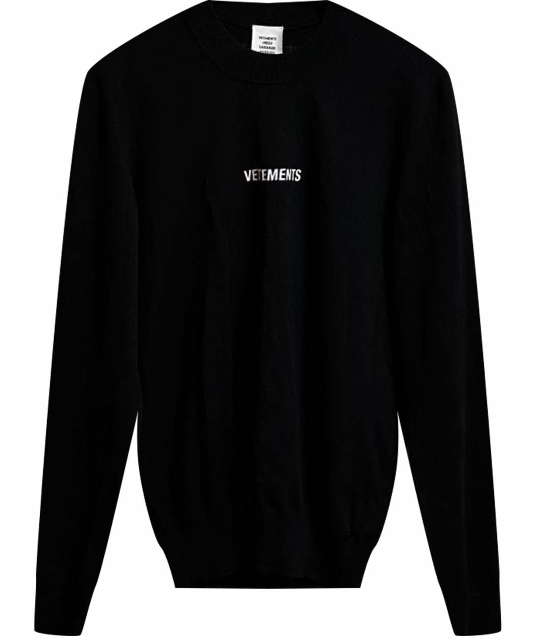 VETEMENTS Черный шерстяной джемпер / свитер, фото 1
