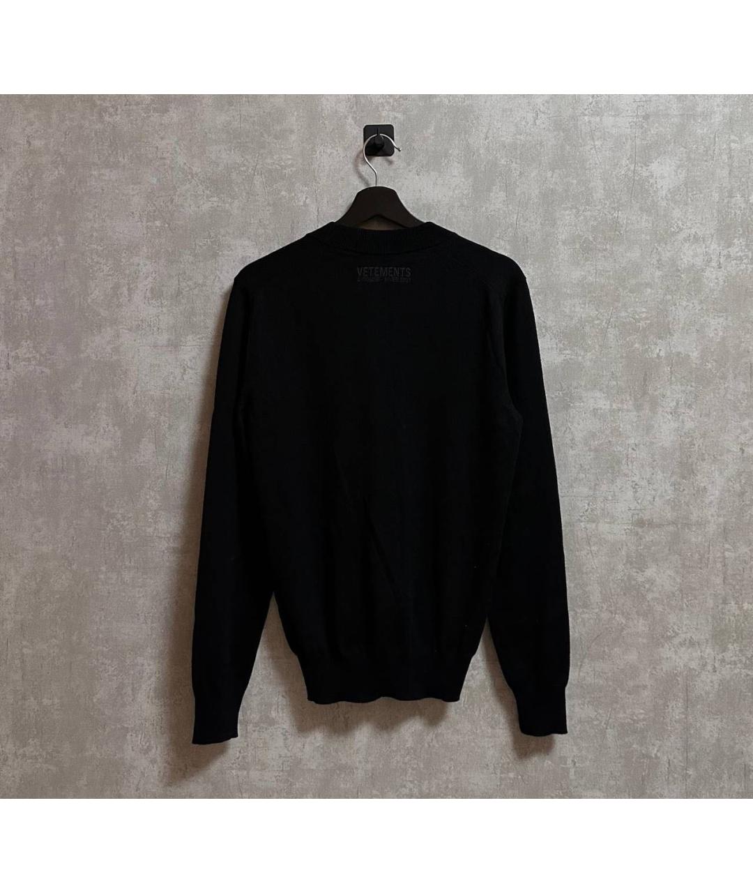 VETEMENTS Черный шерстяной джемпер / свитер, фото 2