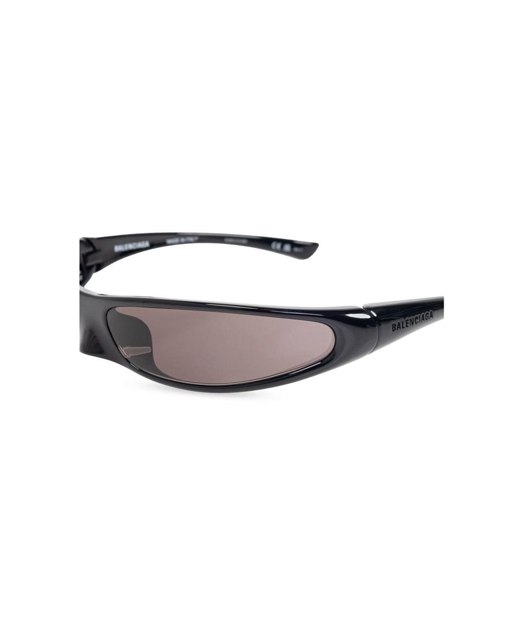 BALENCIAGA Черные пластиковые солнцезащитные очки, фото 2